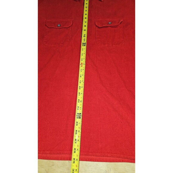 VTG 90s Marlboro Unlimited Red Corduroy 1/2 Zip Pullover Shirt Jacket XL XLarge - Picture 8 of 12